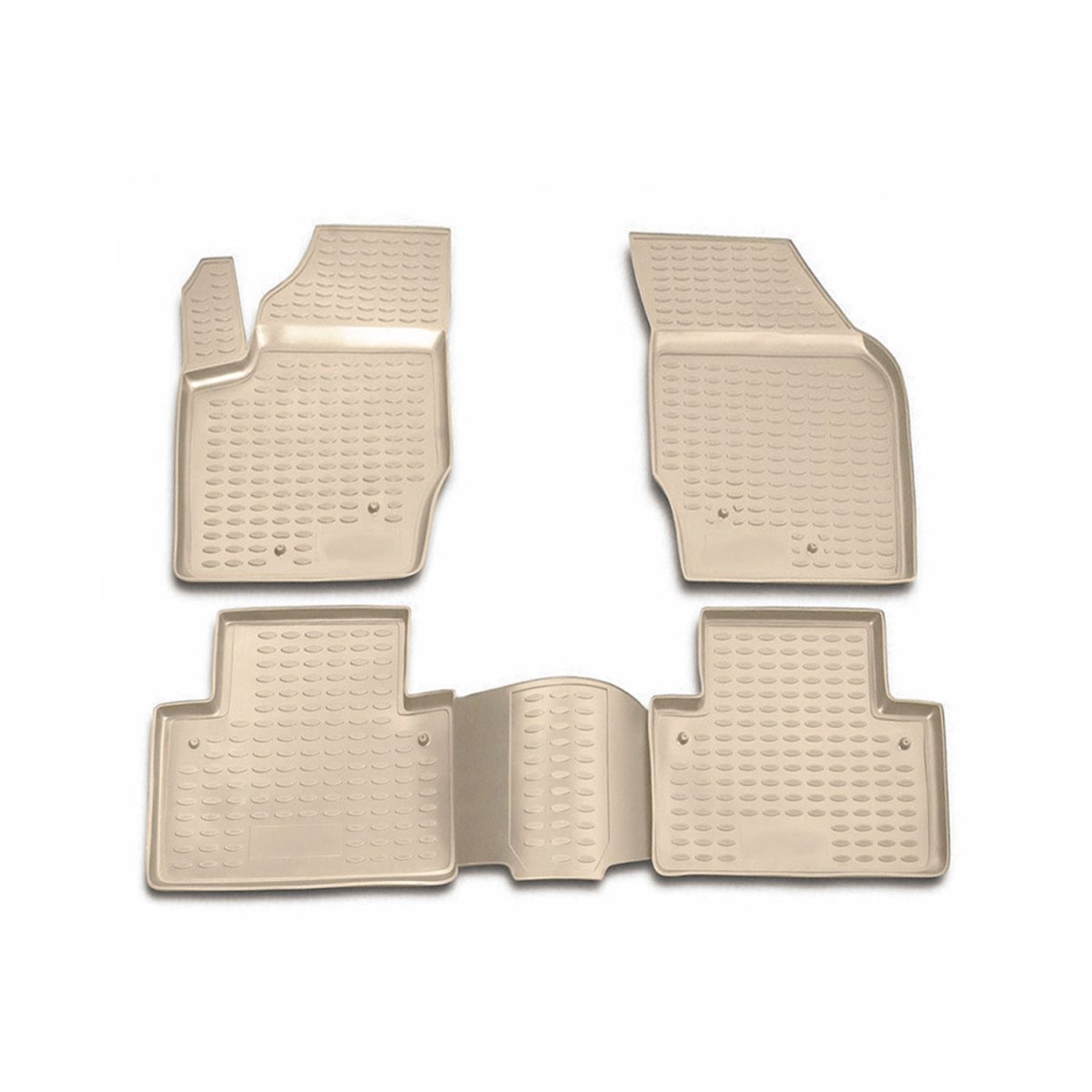 Volvo XC90 Floor Mats - Omac - Rubber TPE - Beige - '03-'14